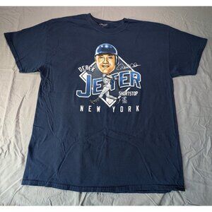 Derek Jeter New York Yankees Baseball T-Shirt XL Caricature Graphic Tee 2013